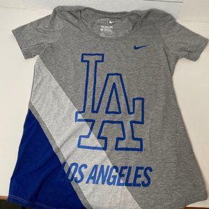 The Nike Tee LA Los Angeles Athletic Cut Gray Crewneck TShirt Womens Medium